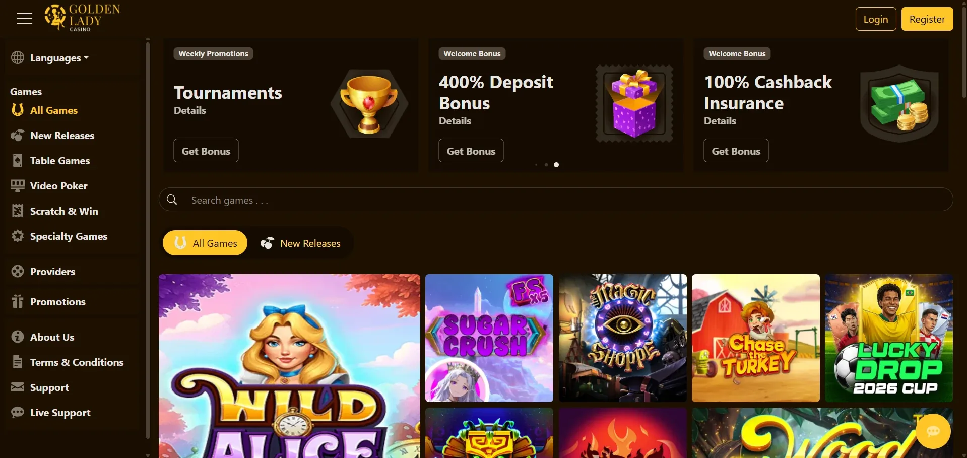 Golden Lady casino Australia